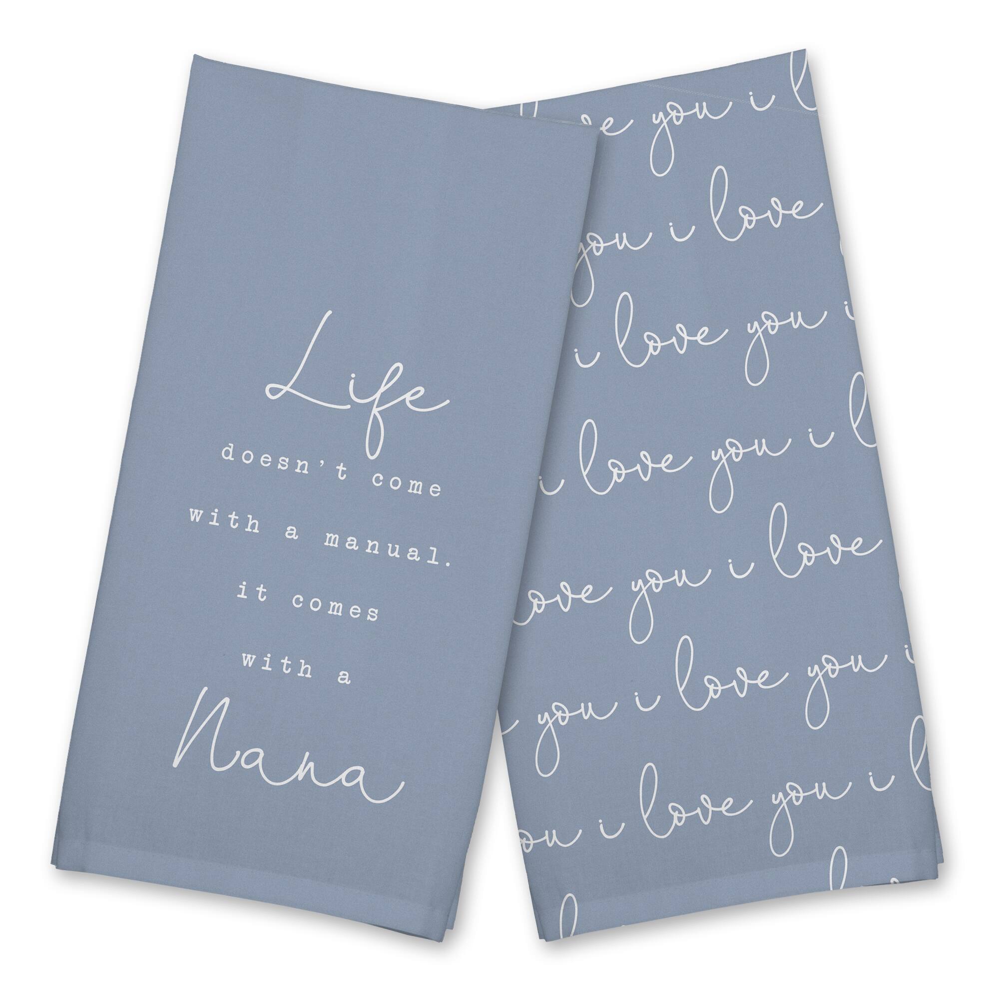 Life Comes with a Nana Cotton Twill Tea Towel Set